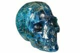 Polished, Bright Blue Apatite Skull #108196-1